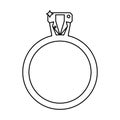 ring jewelry luxury wedding outline