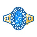 ring with magic diamond icon doodle illustration Royalty Free Stock Photo