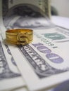 Ring and money Royalty Free Stock Photo