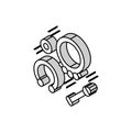 ring piercing isometric icon vector illustration Royalty Free Stock Photo