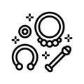 ring piercing line icon vector illustration