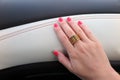 Ring with red nails