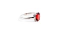 Ring with the red ruby stone Royalty Free Stock Photo