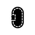 Ring road black icon concept. Ring road flat vector symbol, sign, illustration.