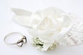 Ring and rose Royalty Free Stock Photo