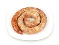 Ring sausage fried Royalty Free Stock Photo