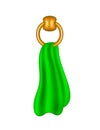 Ring shaped holder with green towel