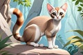 Ring Tailed Cat animal illustration