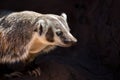 Ring-tailed lemur portrait with black background Royalty Free Stock Photo