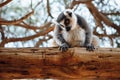 Ring-tailed lemur on a tree Royalty Free Stock Photo