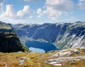 Ringedalsvatnet Lake Near Trolltunga, Norway Royalty Free Stock Photo