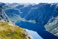 Ringedalsvatnet Lake Near Trolltunga, Norway Royalty Free Stock Photo