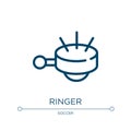 Ringer icon. Linear vector illustration from bicycle collection. Outline ringer icon vector. Thin line symbol for use on web and