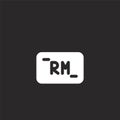 ringgit icon. Filled ringgit icon for website design and mobile, app development. ringgit icon from filled currency collection