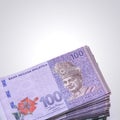 Ringgit Malaysia over white copyspace Royalty Free Stock Photo