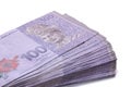 Ringgit money of hundred stacked Royalty Free Stock Photo