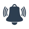 Ringing bell icon on white background. Royalty Free Stock Photo