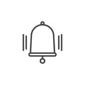 Ringing bell line icon