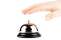 Ringing a Bell for Service with Hand Royalty Free Stock Photo