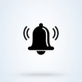 Ringing bell sign icon or logo. Notification concept. Vibrate bell and Alarm vector illustration