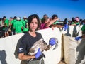 Ringing of flamingo chickens in Fuente de Piedra