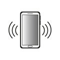 Ringing phone icon. Message notification. Vector illustration. Stock image. Royalty Free Stock Photo