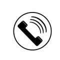 ringing phone logo vector Royalty Free Stock Photo