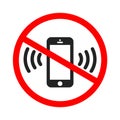 Ringing smartphone icon. Mobile phone ringing or vibrating flat icon for apps or websites