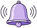 Ringing vector bell graphic illustration for notifications and announcements, isolated icon art Royalty Free Stock Photo