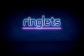 Ringlets - blue neon announcement signboard