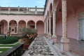 Ringling museum historic building and plants. Royalty Free Stock Photo