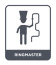 ringmaster icon in trendy design style. ringmaster icon isolated on white background. ringmaster vector icon simple and modern