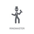 ringmaster icon. Trendy ringmaster logo concept on white background from Circus collection
