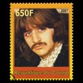 Ringo Starr Beatles Postage Stamp from Congo Royalty Free Stock Photo