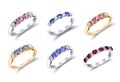 Rings with Colored Gemstones