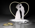 Rings and comfit wedding Royalty Free Stock Photo