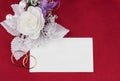 Rings, flowers and invitation Royalty Free Stock Photo