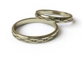 Rings. Gold collection - push here Royalty Free Stock Photo