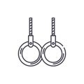Rings for gymnastics line icon concept. Rings for gymnastics vector linear illustration, symbol, sign