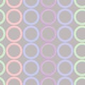 Rings, round shapes made of lines. Seamless minimalistic pattern of linear circles and rings. Vector