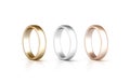 Rings set stand , golden, silver, pink gold jewelry,