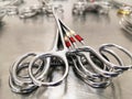 Rings Of Surgical Artery Forceps Royalty Free Stock Photo