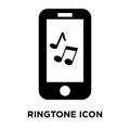 Ringtone icon vector isolated on white background, logo concept