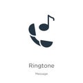 Ringtone icon vector. Trendy flat ringtone icon from message collection isolated on white background. Vector illustration can be