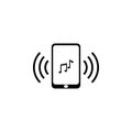 ringtone on your phone icon. Element of simple music icon for mobile concept and web apps. Isolated ringtone on your phone icon