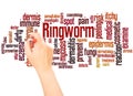 Ringworm word cloud hand writing concept