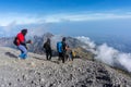 Rinjani mount hikers