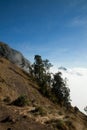 Rinjani volcano mountain top landscape, Lombok Indonesia