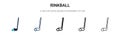 Rinkball icon in filled, thin line, outline and stroke style. Vector illustration of two colored and black rinkball vector icons