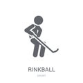 rinkball icon. Trendy rinkball logo concept on white background